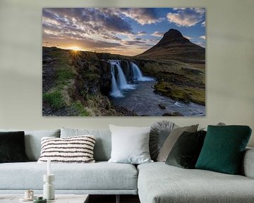 De Kirkjufellsfoss is een waterval op IJsland van Edwin Kooren