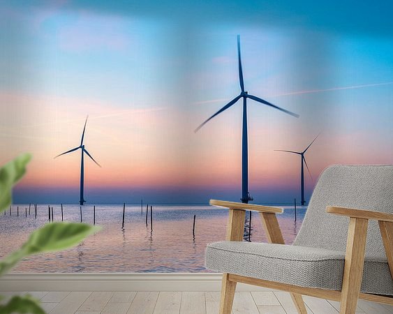 Voorbeeld van het werk in een kamer