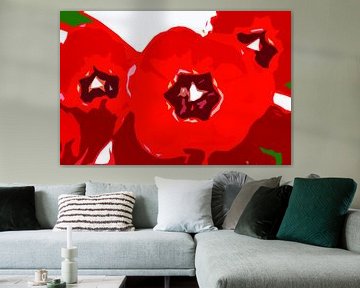 Rode tulpen van Maerten Prins