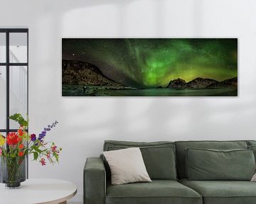 Polarlicht Aurora Borealis in Norwegen mit Sternenhimmel von Voss Fine Art Fotografie