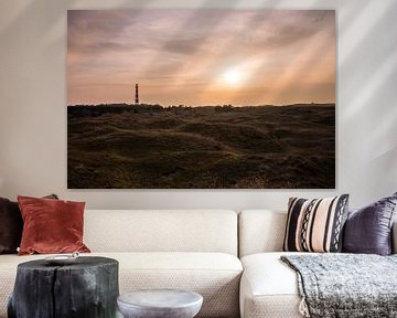 Phare au coucher du soleil sur Kjeld van den Heuvel