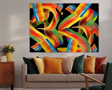 Color Delicious Reclining Abstract Art by artmaster