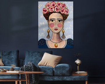 Fröhliches Porträt von Frida von Dominique Clercx-Breed