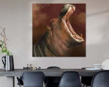 Nijlpaard  portret