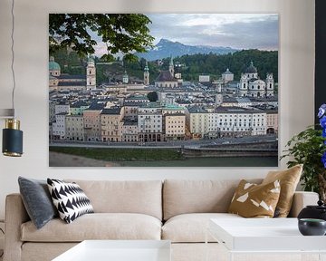 Salzburg - Blick auf die Altstadt bei Sonnenuntergang von t.ART
