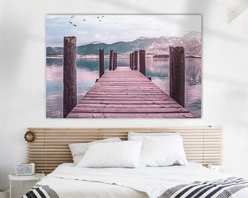 Houten voetgangersbrug