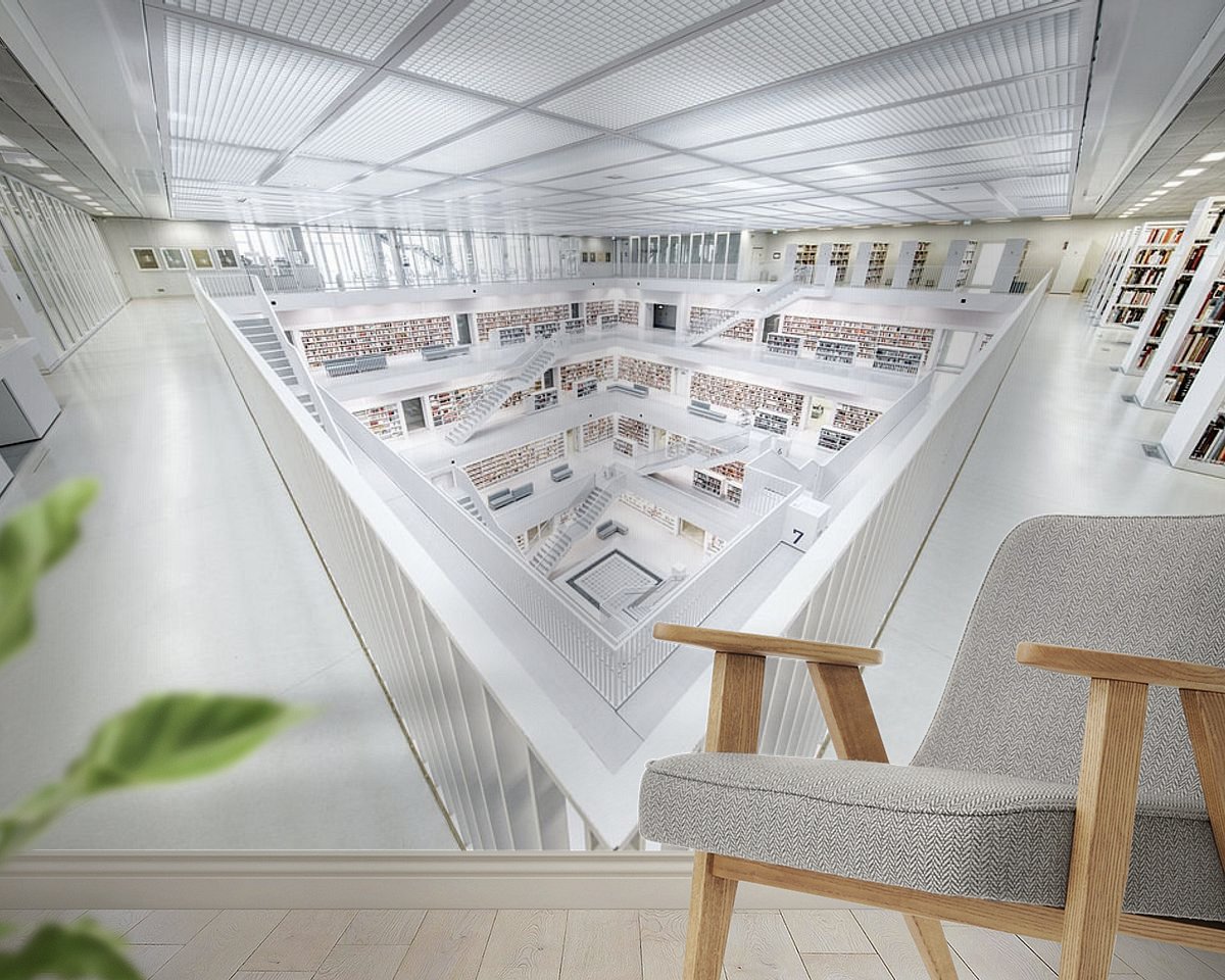 Voorbeeld van het werk in een kamer