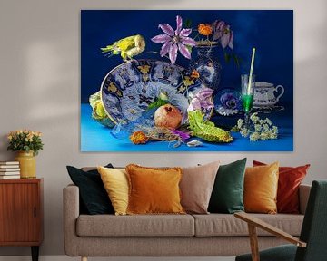 Nature morte "Jardin bleu sur Willy Sengers