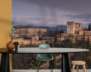 Panoramablick auf die Alhambra in Granada von Henk Meijer Photography