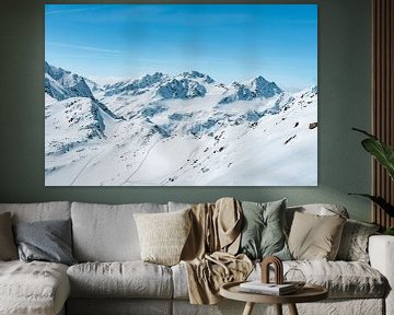 Winterlicher Blick über den Piztaler Gletscher von Leo Schindzielorz