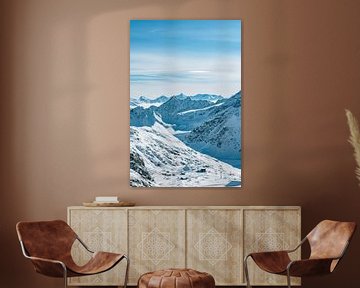 Winteruitzicht over de Piztal gletsjer van Leo Schindzielorz