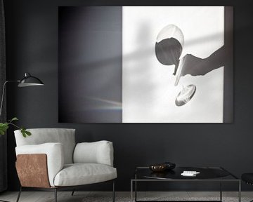 Shadow of wine glass by Nina van der Kleij