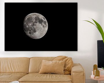 De Maan, altijd mooi, op deze foto 94% zichtbaar! van Rob Smit