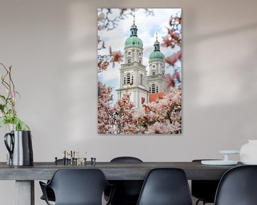 Frühling an der Basilika in Kempten von Leo Schindzielorz