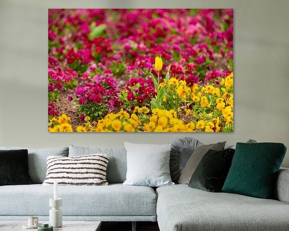 Voorbeeld van het werk in een kamer