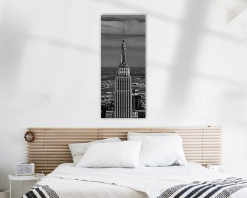 Empire State Building in zwart-wit