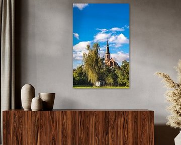 Kirche und Kirchturm in Hösbach von Dieter Walther