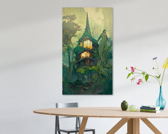 Voorbeeld van het werk in een kamer