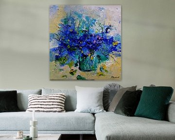 Blauw stilleven van pol ledent