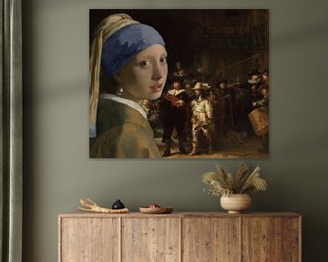 Das Mädchen mit dem Perlenohrring und die Nachtwache von Foto Amsterdam/ Peter Bartelings