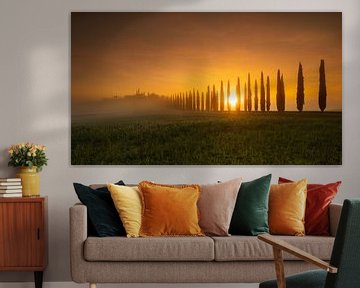 Agriturismo Poggio Covili in the sunrise, Tuscany by Thomas Rieger