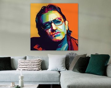 Bono U2 Style WPAP von SW Artwork