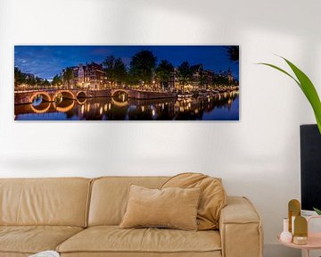 Kaizersgracht von Amsterdam mit historischen Haeusern und Bruecken. von Voss Fine Art Fotografie