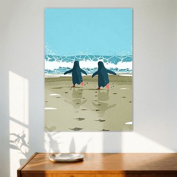 Strandpinguine von Eduard Broekhuijsen