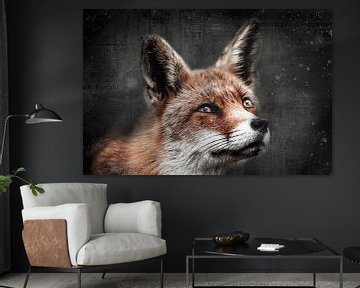 Grunge fox digital art by KB Design & Photography (Karen Brouwer)