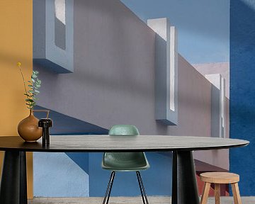 Muralla Roja travel photography print ᝢ abstract pink architecture photo by Hannelore Veelaert