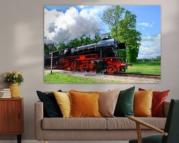 Steam train with smoke from the locomotive by Sjoerd van der Wal Photography