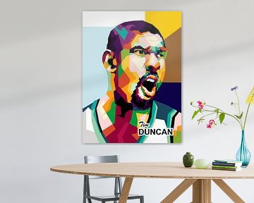 Tim Duncan im besten Pop-Art-Basketball von miru arts
