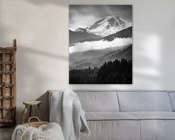 Le Mont Baker en noir et blanc sur Henk Meijer Photography