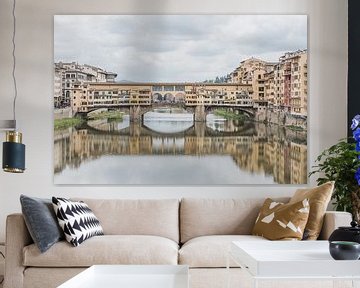 Blick auf den Ponte Vecchio in Florenz