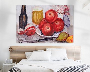 Apples and beer by Tanja Koelemij