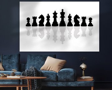 Schachfiguren schwarz und weiß von Studio Miloa