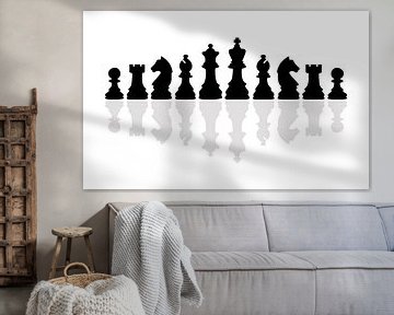 Chess pieces black and white by Studio Miloa