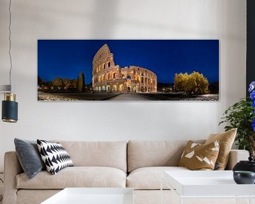 Het Colosseum in Rome als een panoramisch beeld. van Voss Fine Art Fotografie