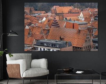 Een blik over Lüneburg van Martijn Mur