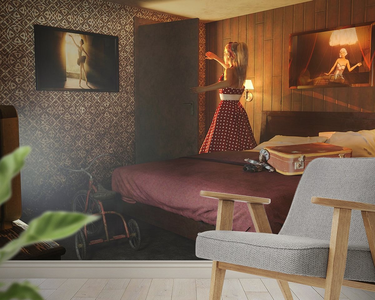 Voorbeeld van het werk in een kamer