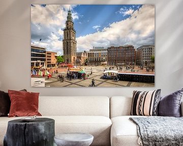 Large market of Groningen by Harry Stok