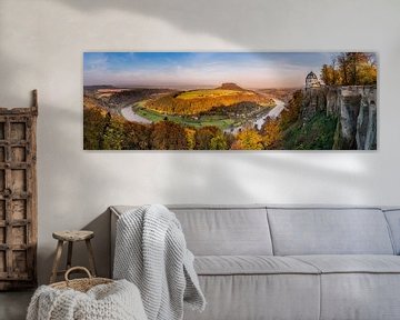 Panorama der Elbschleife in Sachsen von Voss Fine Art Fotografie