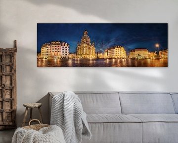 Dresden Neumarkt met Frauenkirche en oude binnenstad van Voss Fine Art Fotografie