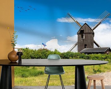 Windmolen in het dorp Pudagla op Usedom