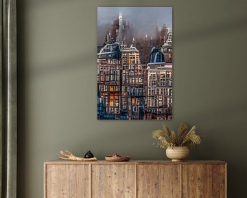 Amsterdam canal houses by Bert Nijholt