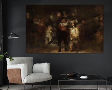 De Nachtwacht, naar het werk van Rembrandt van Rijn, abstract II van MadameRuiz