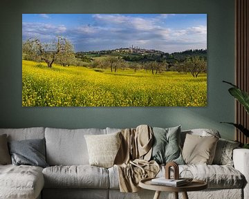 San Gimignano, Toscane, Italië van Walter G. Allgöwer