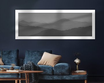 bergen in zwart wit van Hans van Gils