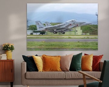 Décollage de 2 McDonnell Douglas F-15 Eagles japonais.