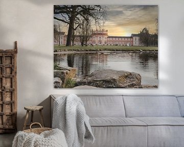 Sonnenuntergang am Biebricher Schloss